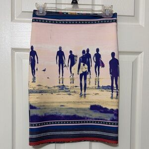 Clover Canyon Surfer Print Skirt Size S